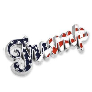 Trump American Flag Brooch Patriotic Pin Veteran Gifts Trump Merchandise